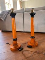 Mooie antiek houten lampen zonder kap, Ophalen of Verzenden