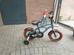 Jongensfiets 12'5 inch blauw/ zwart zijwieltjes nette fiets,, Ophalen, Zo goed als nieuw