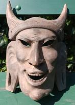 Antiek houten hand gesneden masker INDONESIE 20e eeuw, Ophalen of Verzenden