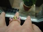 mooie echt zilveren ring apart model met 3 bolletjes mt 17, Ophalen of Verzenden, Zo goed als nieuw, 17 tot 18, Dame