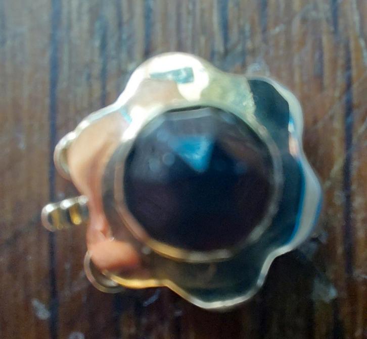 14 Krt Gouden Antiek Slot met Granaat, Sieraden, Tassen en Uiterlijk, Antieke sieraden, Ketting, Goud, Ophalen of Verzenden