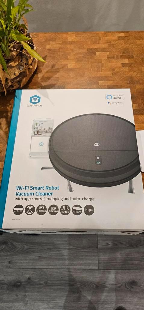 Nedis Robotstofzuiger Dweilrobot - Nieuw!, Witgoed en Apparatuur, Stofzuigers, Nieuw, Robotstofzuiger, Minder dan 1200 watt, Reservoir