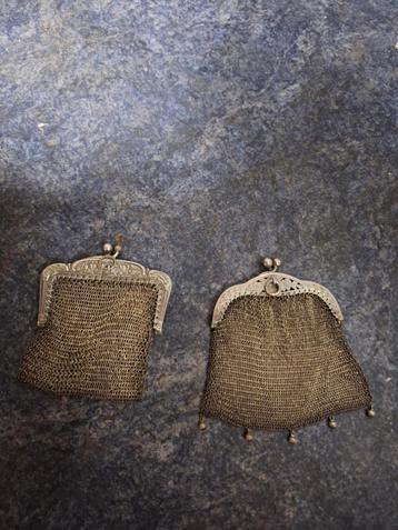 2 antieke zilveren beursjes beschikbaar voor biedingen