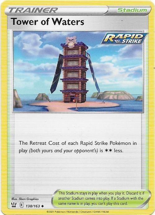 Battle Styles,  Tower of Waters [uncommon] 138/163, Verzenden, Nieuw, Losse kaart