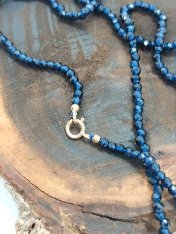 Gouden collier 14 karaat 585 Saffier Spinel 2 mm 42.2 cm beschikbaar voor biedingen