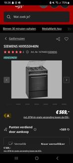 Gasfornuis 1 jaar gebruikt, Ophalen, 4 kookzones, Zo goed als nieuw, Gas