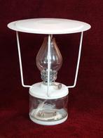 Vintage olielampje wit metalen olielamp retro, Verzamelen, Huis en Inrichting, Ophalen