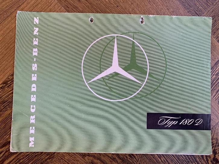 Brochure Mercedes-Benz 180 d Ponton W120 1957 origineel, Boeken, Auto's | Folders en Tijdschriften, Gelezen, Mercedes, Ophalen of Verzenden