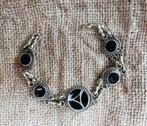 Prachtige traditionele Afghaanse armband versierd met Onyx., Overige materialen, Zwart, Nieuw, Ophalen of Verzenden