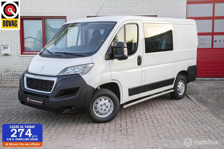Peugeot Boxer Bestel 330 2.2 BlueHDi 120 L1H1 DUBBELCABINE/6, Auto's, Bestelauto's, Bedrijf, Te koop, ABS, Achteruitrijcamera