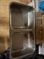 Reginox RVS spoelbak - Dubbele bak, Gebruikt, Minder dan 100 cm, Grijs, 50 tot 75 cm