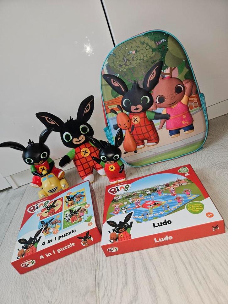 Bing Speelgoed Set: Figuren, Puzzels, Rugzak, Kinderen en Baby's, Speelgoed | Buiten | Speeltoestellen, Gebruikt, Overige typen