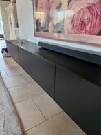 Zwarte zwevende tv-meubel, Huis en Inrichting, Ophalen, Overige materialen, Zo goed als nieuw, 200 cm of meer