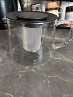 Glazen theepot met filter, Ophalen of Verzenden, Zo goed als nieuw