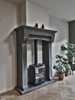 Hoge Franse kalkzandsteen schouw Antraciet van kleur NIEUW, Overige soorten, Elektrisch, Nieuw, Ophalen of Verzenden