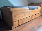 Steigerhouten Bed (& Kast), Huis en Inrichting, Slaapkamer | Bedden, Ophalen, Gebruikt, 90 cm, Eenpersoons