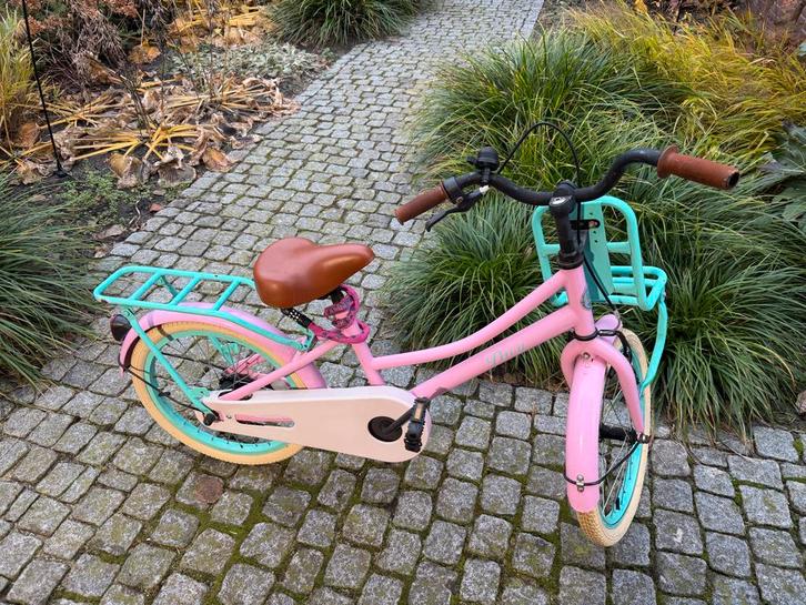 Roze kinderfiets 18 inch perfect Sinterklaas cadeau!, Fietsen en Brommers, Fietsen | Meisjes, Gebruikt, 18 inch, Handrem, Ophalen