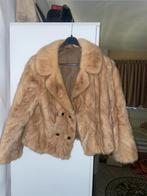 Bontjas echte nerts, Kleding | Dames, Jassen | Winter, Ophalen of Verzenden, Gedragen, Maat 36 (S), Beige