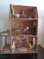 Antiek Poppenhuis  met meubetjes, zie foto's, Ophalen of Verzenden, Gebruikt, Poppenhuis