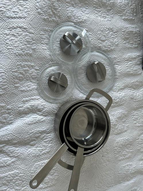 Ikea 365+ pannen set met glazen deksels, Huis en Inrichting, Keuken | Potten en Pannen, Gebruikt, Pannenset, Rvs, Ophalen