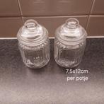 2 leuke opberg potjes, Ophalen of Verzenden, Zo goed als nieuw, Glas, Pot, Bus of Blik