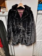 HEMA ZWARTE FAUX FUR LANGE JAS MAAT L, Zwart, Maat 42/44 (L), Nieuw, Ophalen of Verzenden