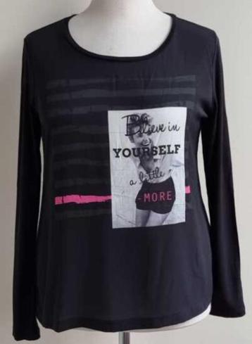 Eksept zwart shirt met blouse mt. L beschikbaar voor biedingen