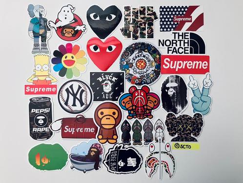 Stickers Kaws Milo CDG Supreme Bape The North Face, Verzamelen, Stickers, Nieuw, Overige typen, Ophalen of Verzenden
