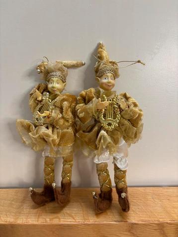 Gouden Elfen Kerstboomhangers - Set van 2 beschikbaar voor biedingen