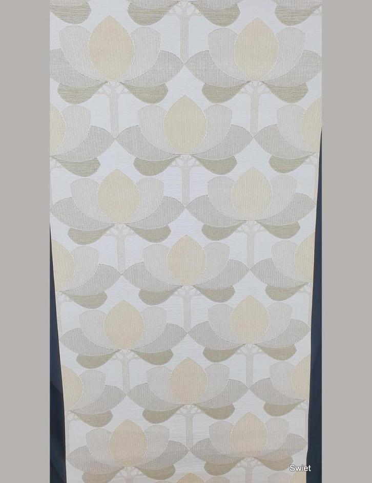 6947 Gestileerde lotusbloemen behang vintage swiet, Huis en Inrichting, Stoffering | Behang, Beige, 75 m² of meer, Ophalen of Verzenden