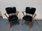2 skaileren eetkamer stoelen van meubel fabriek Stevens 1950, Huis en Inrichting, Stoelen, Twee, Hout, Zo goed als nieuw, Zwart