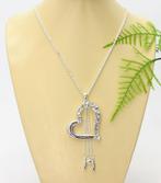 Schitterende zilver gekleurde halsketting., Overige materialen, Met strass, Nieuw, Ophalen of Verzenden