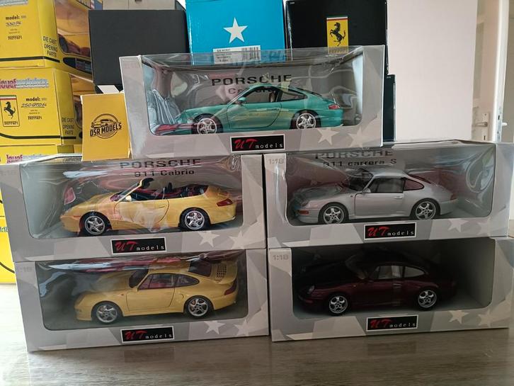 1:18 Porsche modellen van UT Models, Hobby en Vrije tijd, Modelauto's | 1:18, Nieuw, Auto, UT Models, Ophalen of Verzenden