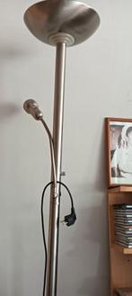 Gebruikte Zilveren Staande Lamp, Huis en Inrichting, Lampen | Vloerlampen, Ophalen of Verzenden, Gebruikt, 150 tot 200 cm