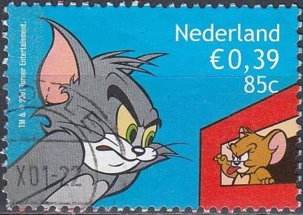 Nederland- 2001- Strip- Cartoons- Tom en Jerry- G, Postzegels en Munten, Ophalen of Verzenden, Na 1940, Gestempeld