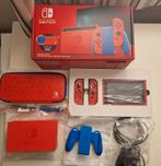 Nintendo switch mario red & blue edition compleet Nieuwstaat, Switch 2019 Upgrade, Ophalen of Verzenden, Zo goed als nieuw, Met 1 controller