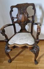 Antieke eiken Chippendale Armstoel, Antiek en Kunst, Ophalen