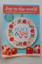 Borduurpatroon kerstkrans Peace & Joy by Jenny van de Wiele, Ophalen of Verzenden, Nieuw, Handborduren, Patroon