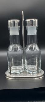 Glazen olie en Azijn stel, Glas of Glazen, Gebruikt, Ophalen of Verzenden, Glas