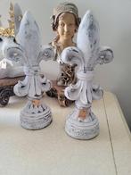 2 stenen Franse lelies 37 cm hoog p/st 14.95, Huis en Inrichting, Heikant 21 Kaatsheuvel, Belle Vieille Brocante, Ophalen of Verzenden