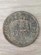 25 cent kwartje – zinken munt WOII, Ophalen