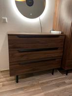 Walnoot ladekast Damian zwart bruin 95 x 45 x 83 cm, Huis en Inrichting, Kasten | Ladekasten, Ophalen, Gebruikt, 50 tot 100 cm