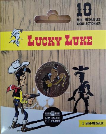 5 verschillende Lucky Luke Mini-Medaille Monnaie de Paris beschikbaar voor biedingen