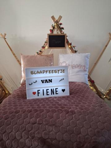 Rose Gold /Tipi slaapfeestje /kinderfeestje / tipitent beschikbaar voor biedingen