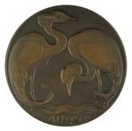 PENNING VPK 1930 Tjipke Visser : Natura Artis Magistra º, Postzegels en Munten, Penningen en Medailles, Verzenden, Brons, Nederland