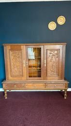 Antieke kast hout met origineel houtsnijwerk jacht, Antiek en Kunst, Antiek | Meubels | Kasten, Ophalen