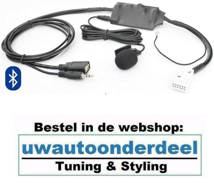 Bluetooth Streaming Carkit USB AUX Voor Audi 12 Pin, Auto diversen, Autoradio's, Nieuw, Verzenden