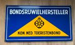 Emaille reclamebord ANWB Bondsrijwielhersteller Langcat, Ophalen of Verzenden, Gebruikt, Reclamebord