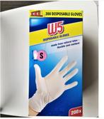 W5 200 latex disposable wit hand gloves/maat S, Huis en Inrichting, Ophalen of Verzenden, Overige typen