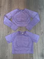 paarse gym lange en korte mouw sport top shirt mt M, Kleding | Dames, Maat 38/40 (M), Boetiek, Paars, Ophalen of Verzenden